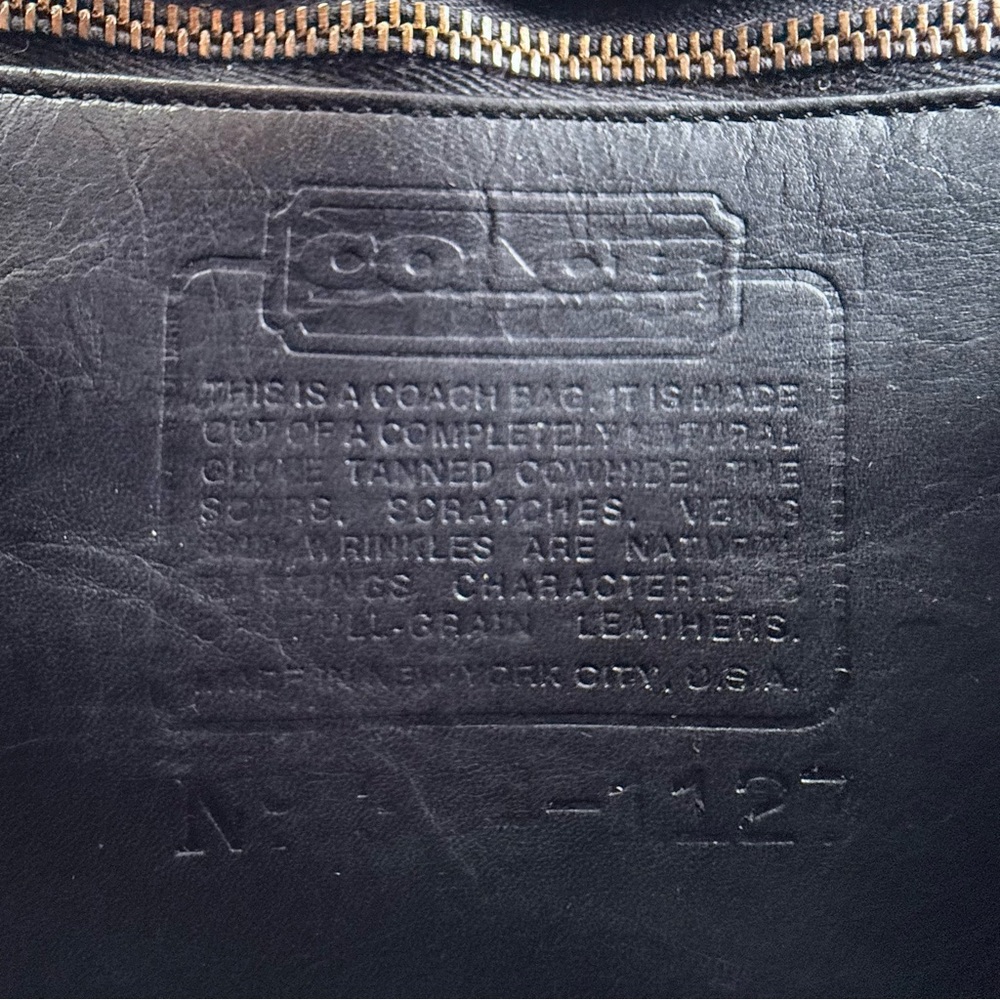 Vintage Coach Saddle Pouch Bag 9590 Black Glovetanned Leather New York City USA - Picture 10 of 15